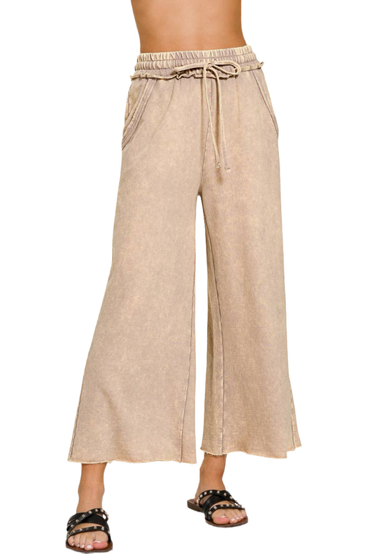 Washed French Terry Lounge Pants | Ash Mocha