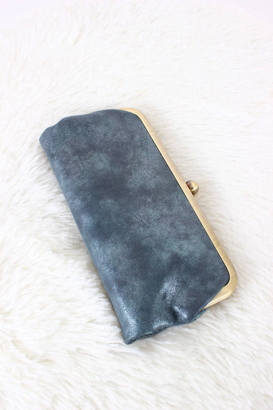 Karen Hobo Wallet | Pearl Navy