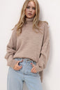 Basic Side Slit Turtleneck Long Sleeve Sweater