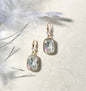 Clear & Gold Crystal Drop Earring: Clear