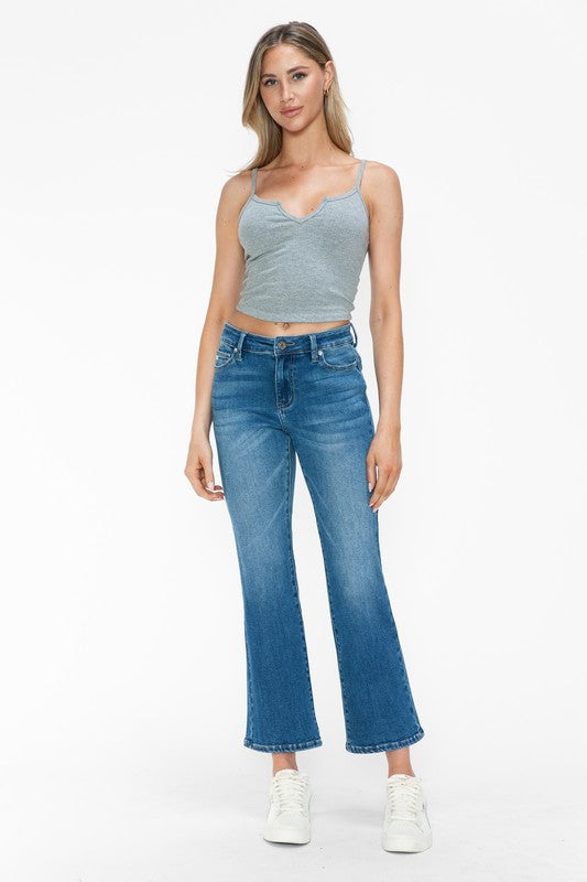 Mid Rise Crop Jeans