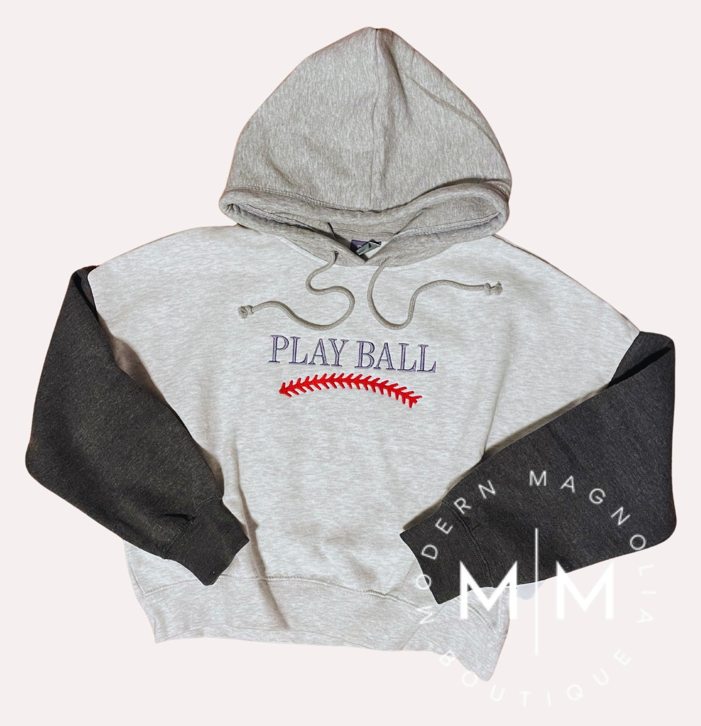 Play Ball Contrast Hoodie