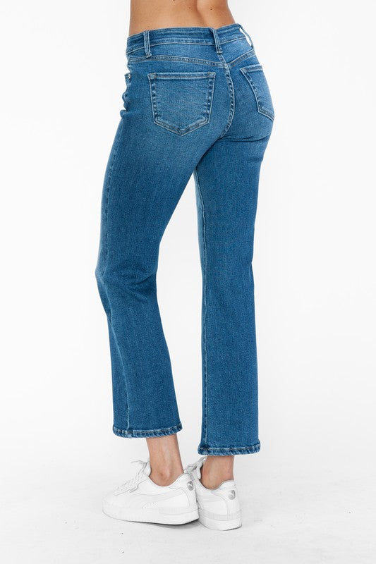 Mid Rise Crop Jeans