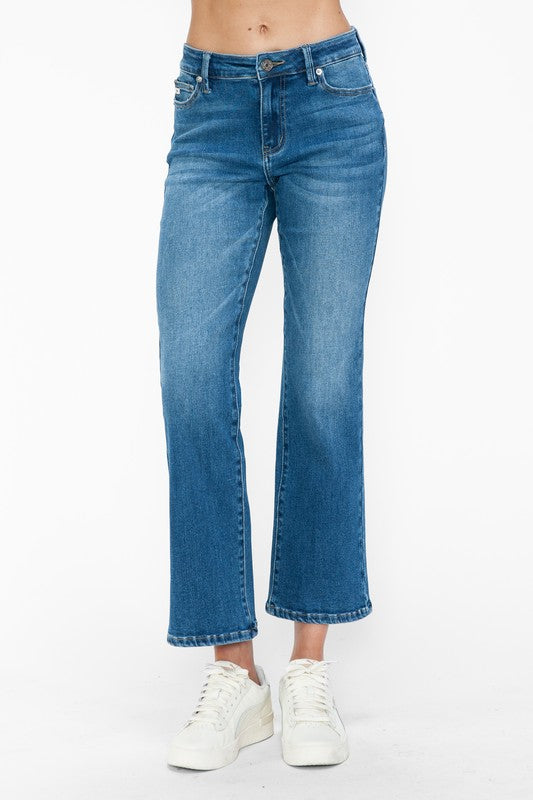 Mid Rise Crop Jeans