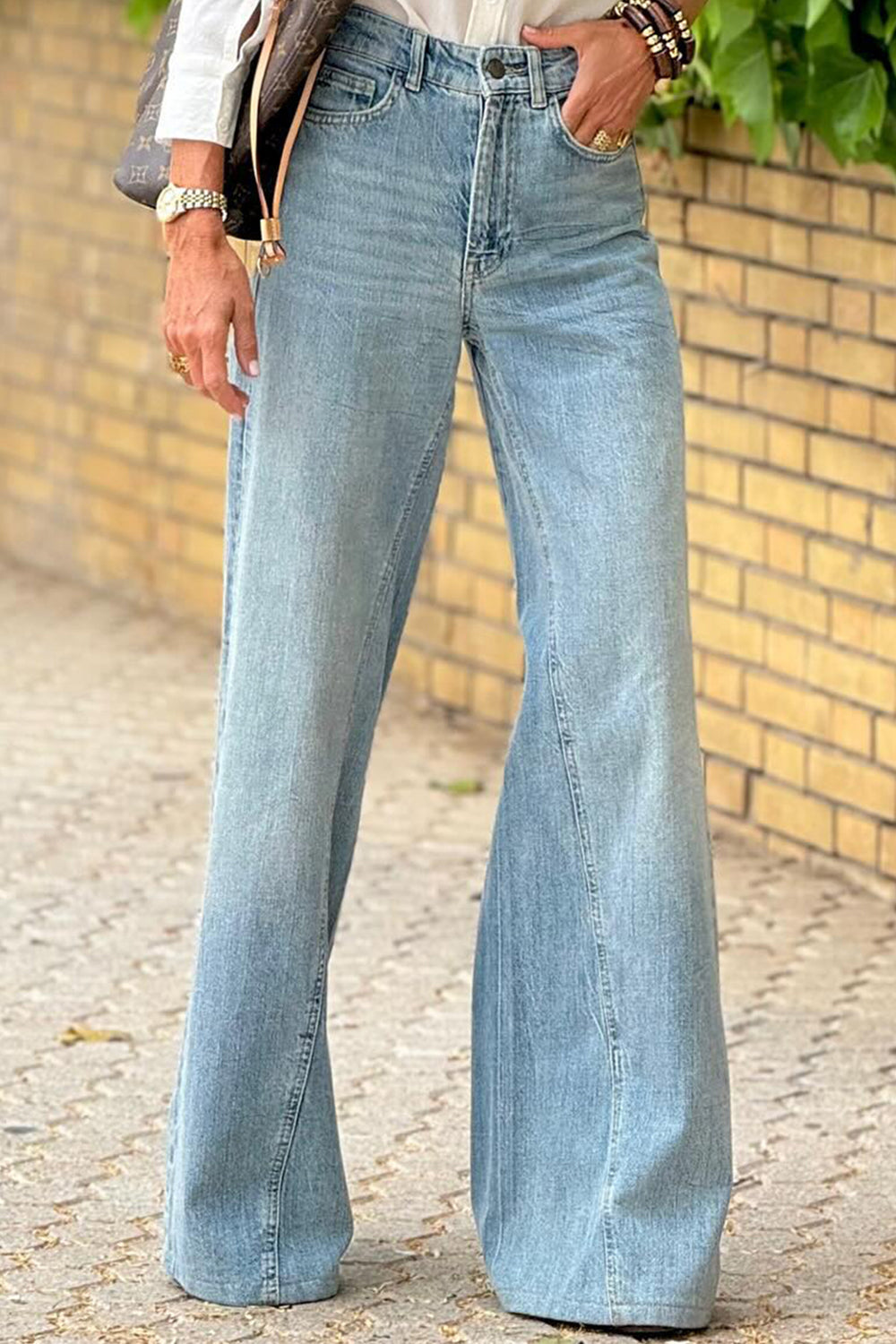 High Waist Bootcut Jeans with Pockets | Warehouse