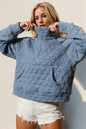 Half Zip Quilted Pullover