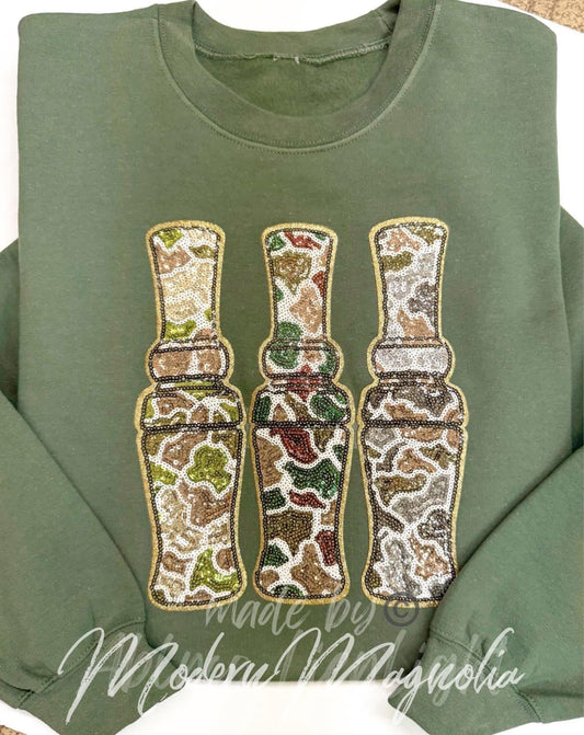 Camo Duck Calls Crewneck