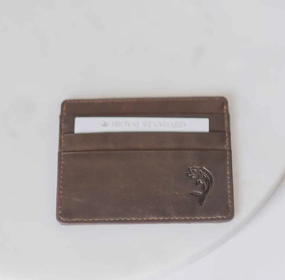 Leather Embossed Slim Wallet