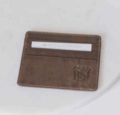 Leather Embossed Slim Wallet