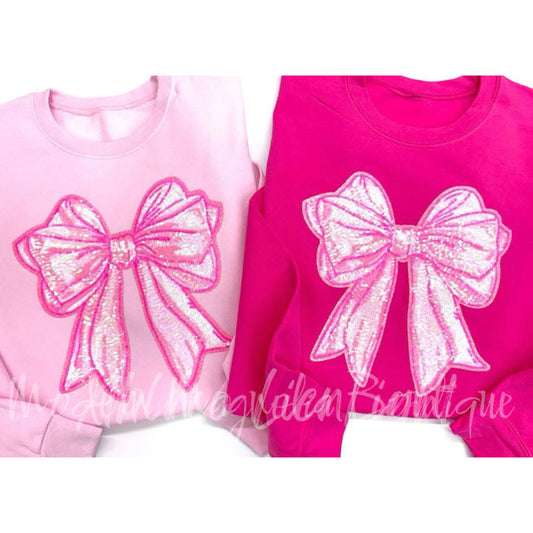 Pink Bow Crewneck