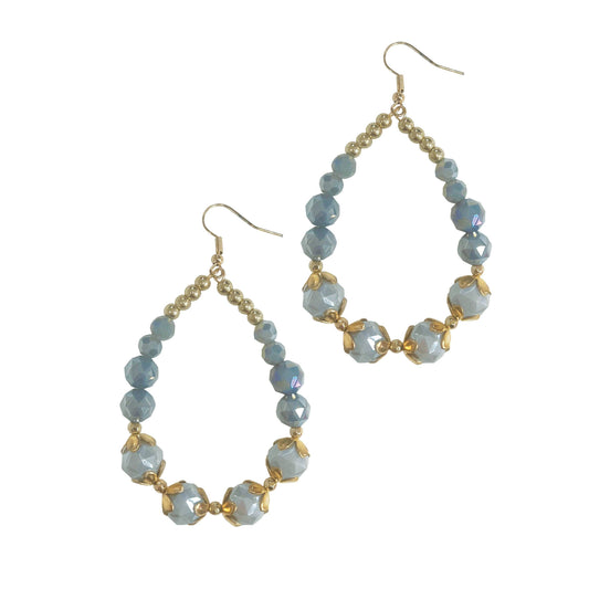 Grey beaded Earrings: Grey