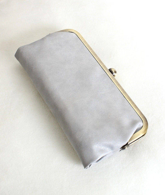 Karen Hobo Wallet | Pearl Gray