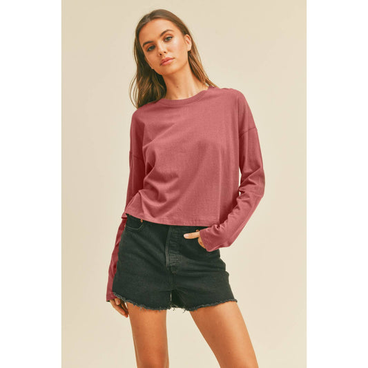 Long Sleeve Basic Tee | VINTAGE ROSE