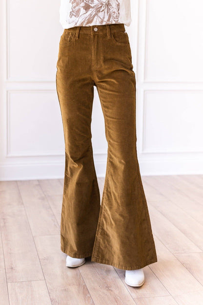 Corduroy Flare Pants | Olive