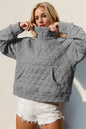 Half Zip Quilted Pullover