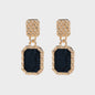 Geometric Alloy Dangle Earrings