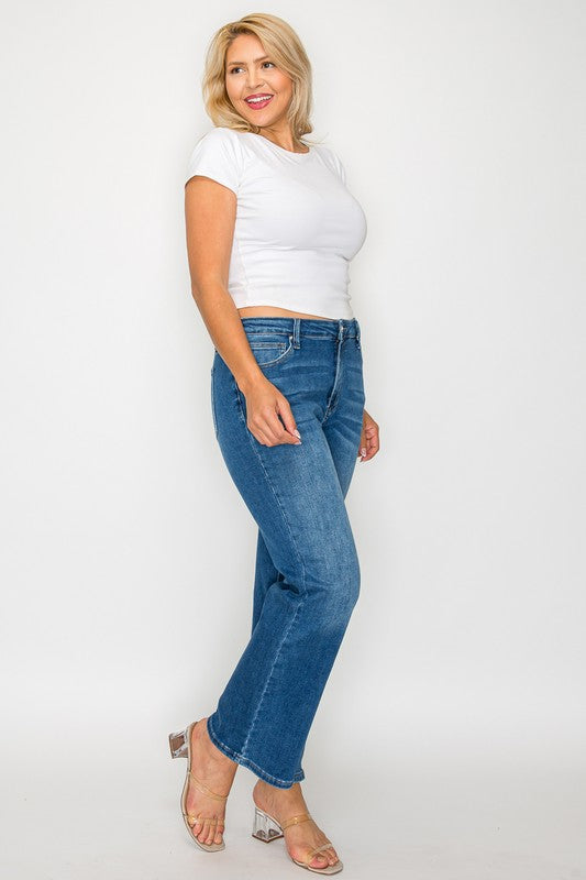 Mid Rise Crop Jeans