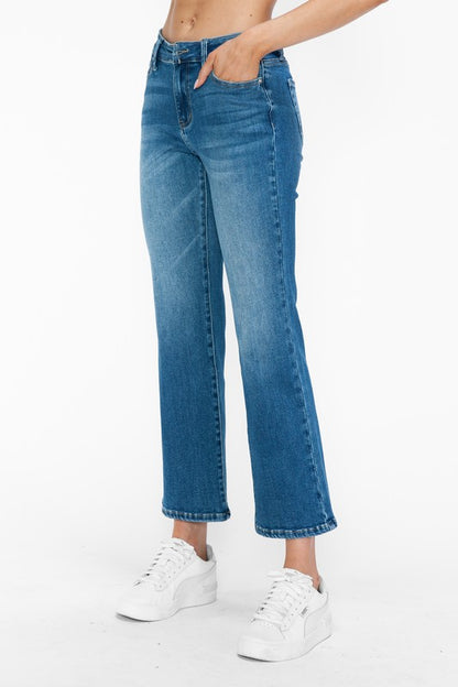 Mid Rise Crop Jeans