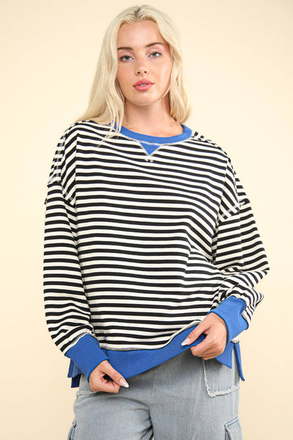 Savannah Stripe Oversized Knit Top RESTOCKED