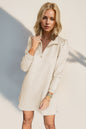 Double Take Quarter Zip Long Sleeve Dress