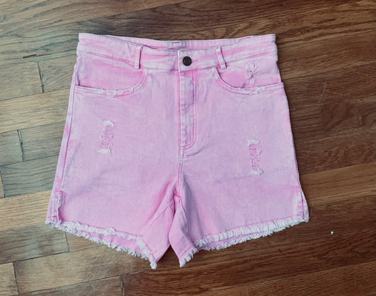 Candy Pink Denim Shorts