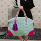 Mint Geometrical Weekender Tote Bag