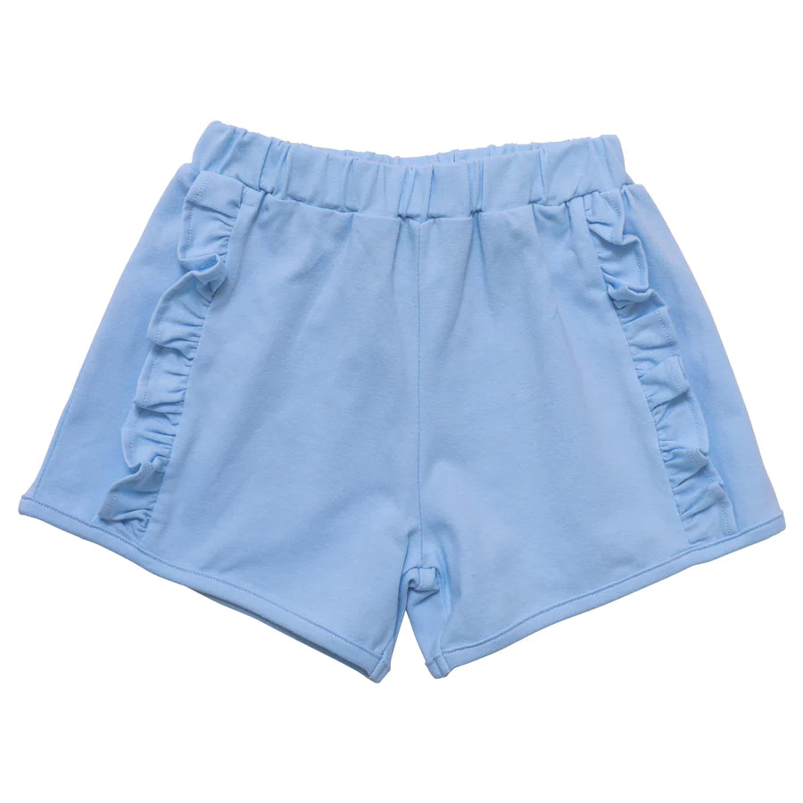 Girls Ruffle Shorts- Blue