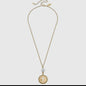 Candace Coin Cross Pearl Necklace