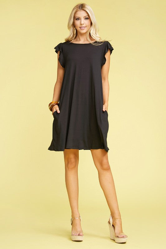 Bailey Black ruffle dress