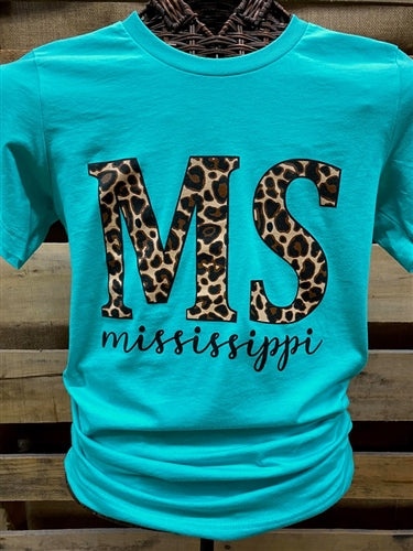 Teal Mississippi Short Sleeve