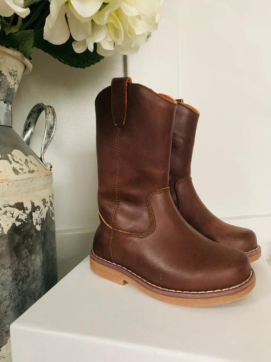 Boys Brown Leather Boots