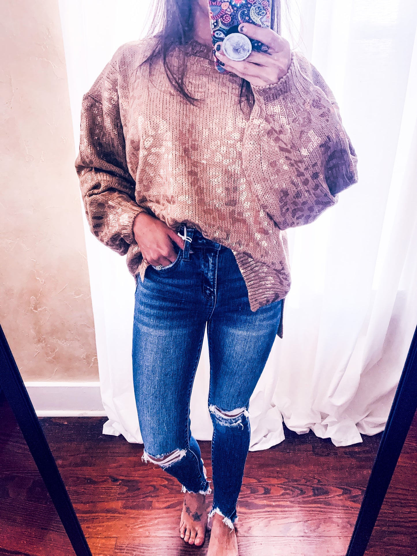 Wild About You Rose Gold Sweater