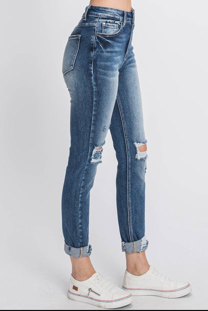 Distressed Mom Jeans