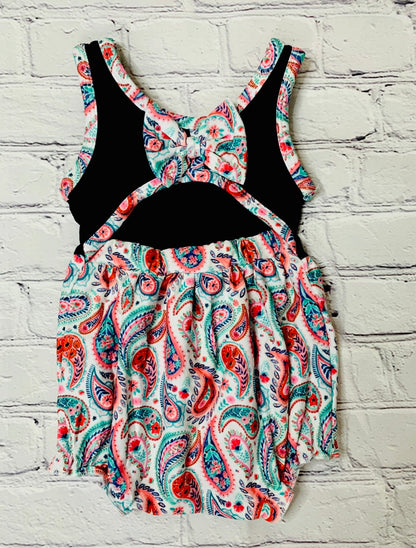 Navy Paisley Girl Bubble