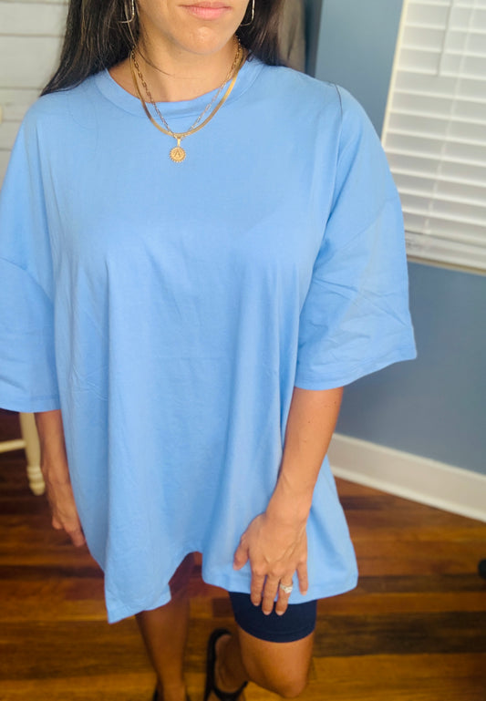 Everyday Oversize Boyfriend Tee - Spring Blue