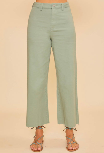 Cropped Denim- Sage