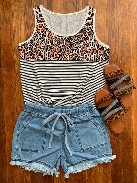 Leopard Striped Tank