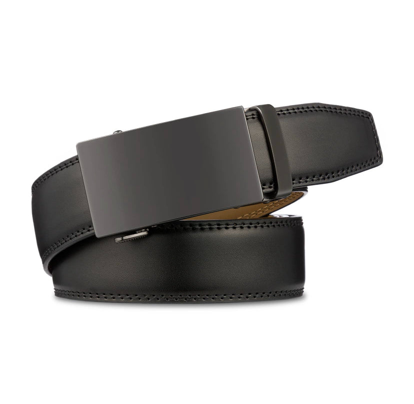 Men’s Contemporary Chic Ratchet Belt | Obsidian