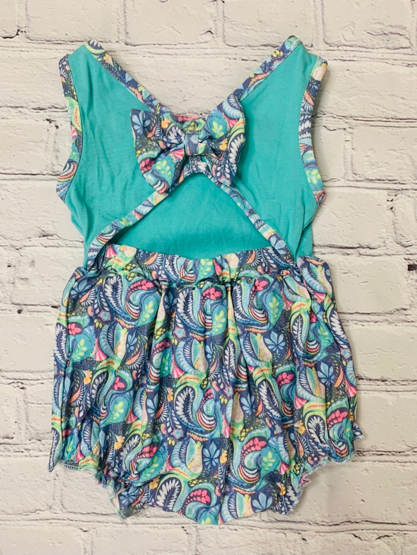 Mint Paisley Girl Bubble