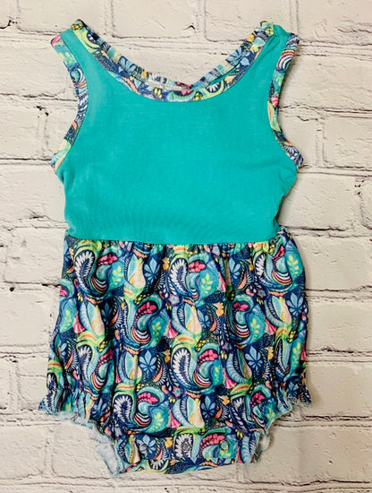 Mint Paisley Girl Bubble