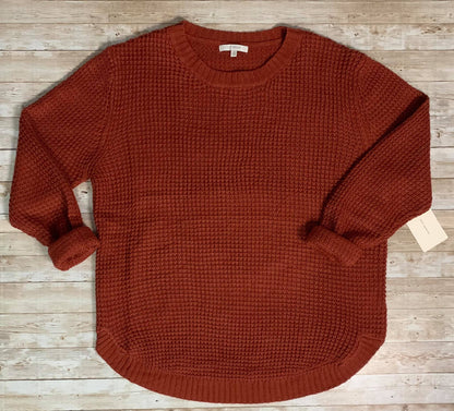 Rust knit pullover sweater